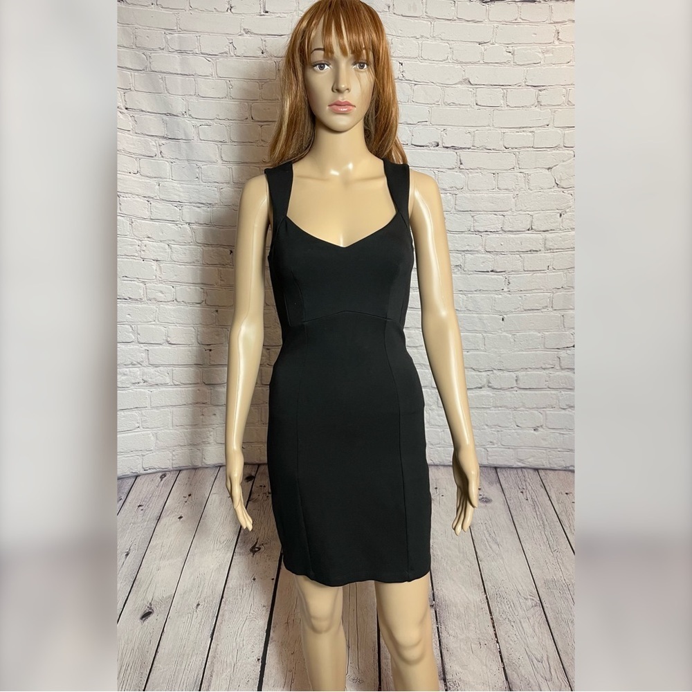 French Connection Knit Mini Black Sleeveless Dress Size 4